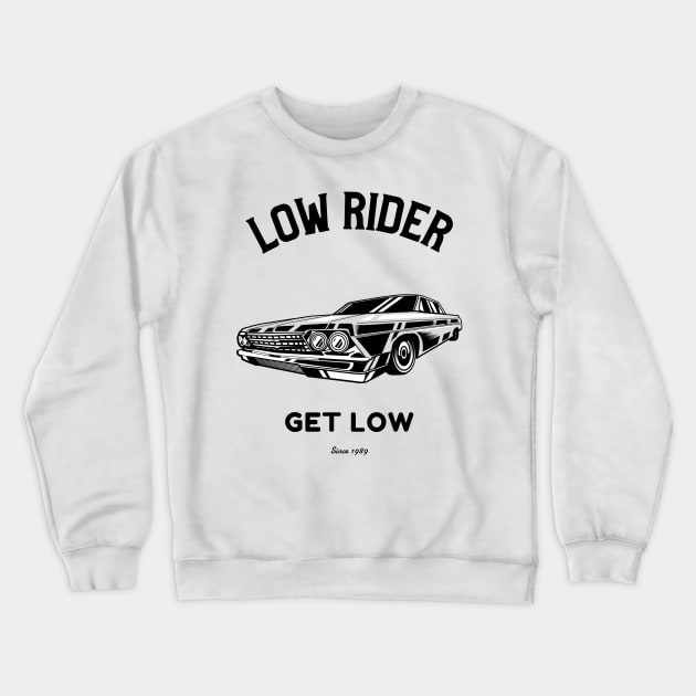 Low Rider Vintage Car Crewneck Sweatshirt by vukojev-alex